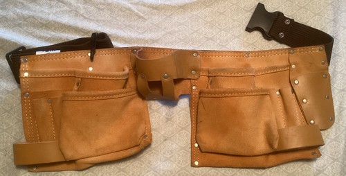 Carpenter leather tool belt - tool,